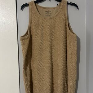 Kenneth Cole Men Tan Textured Tank Top